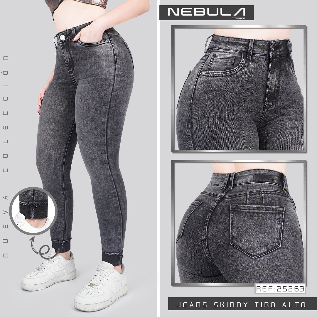 Jeans Skinny Tiro Alto 25263