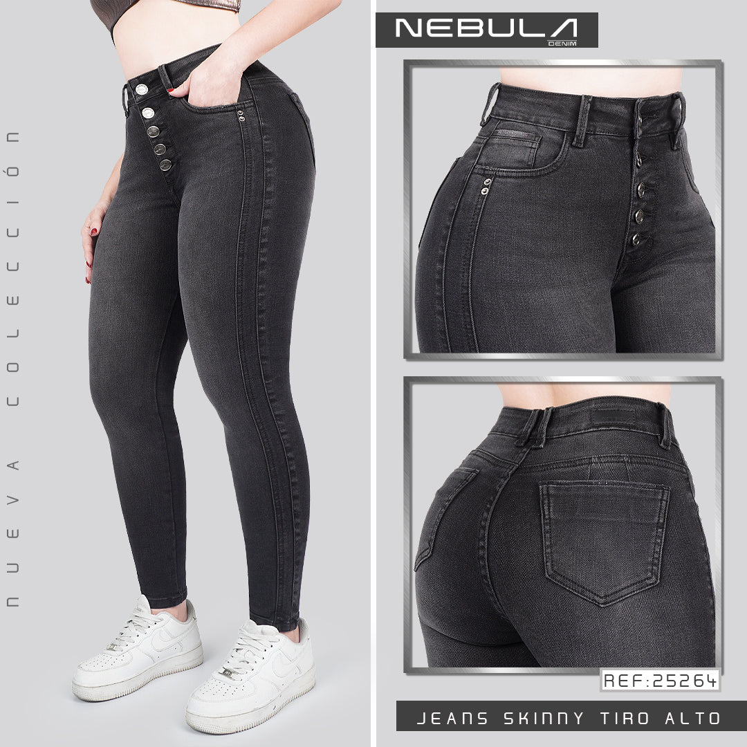 Jeans Skinny Tiro Alto 25264