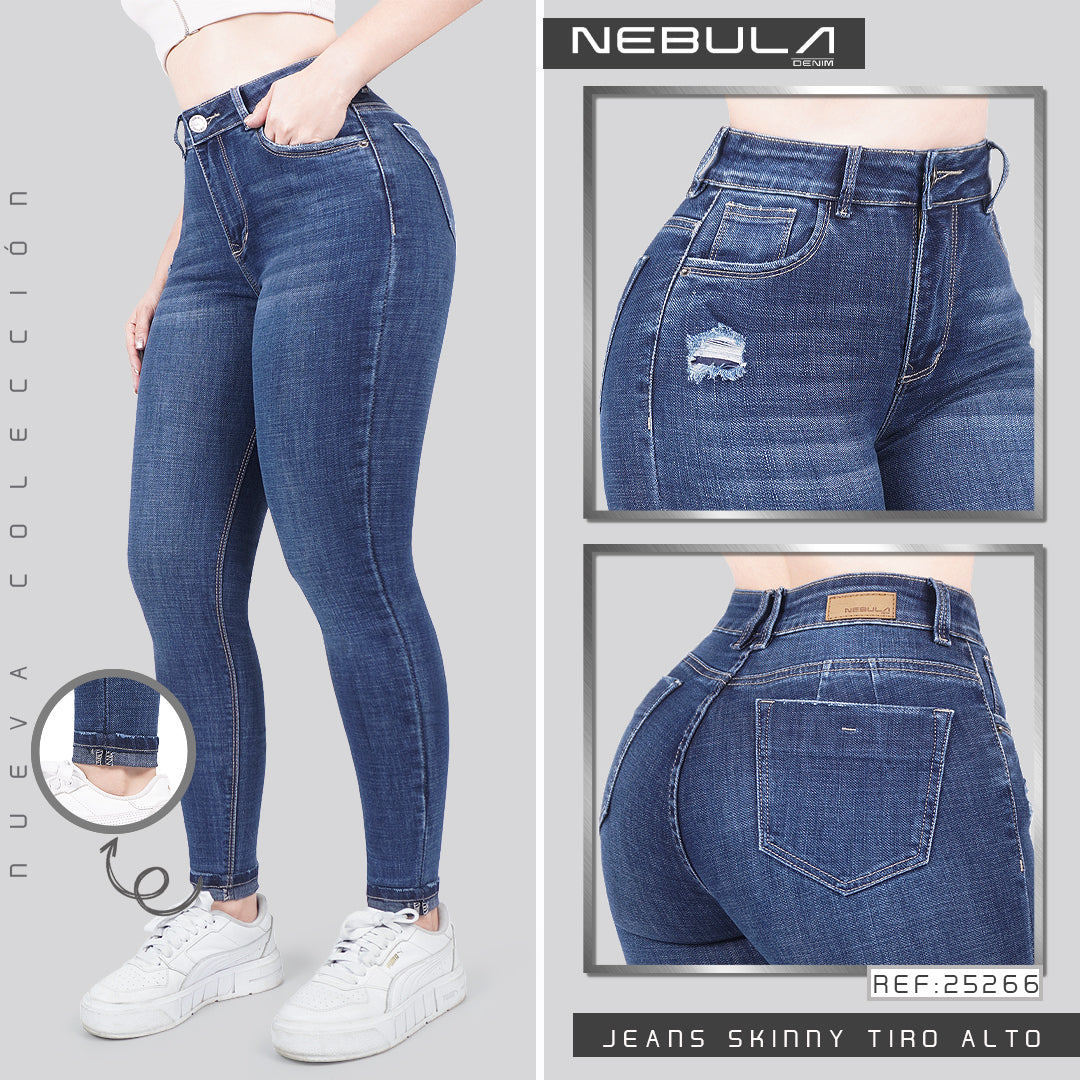 Jeans Skinny Tiro Alto 25266