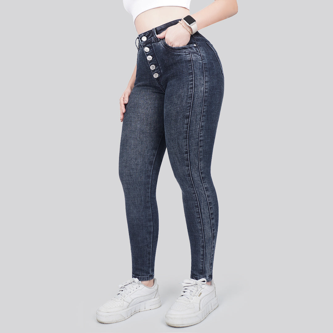 Jeans Skinny Tiro Alto 25272