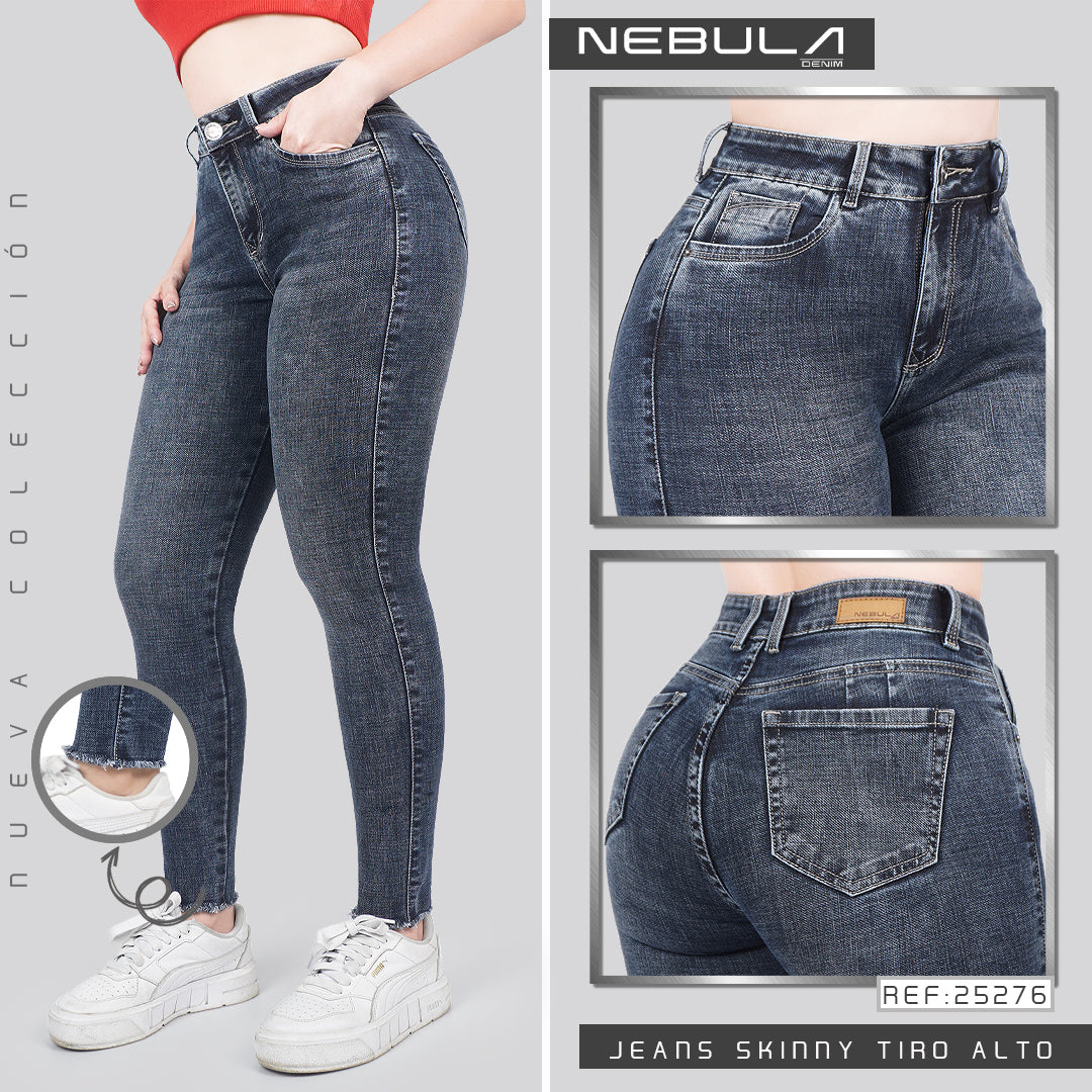 Jeans Skinny Tiro Alto 25276