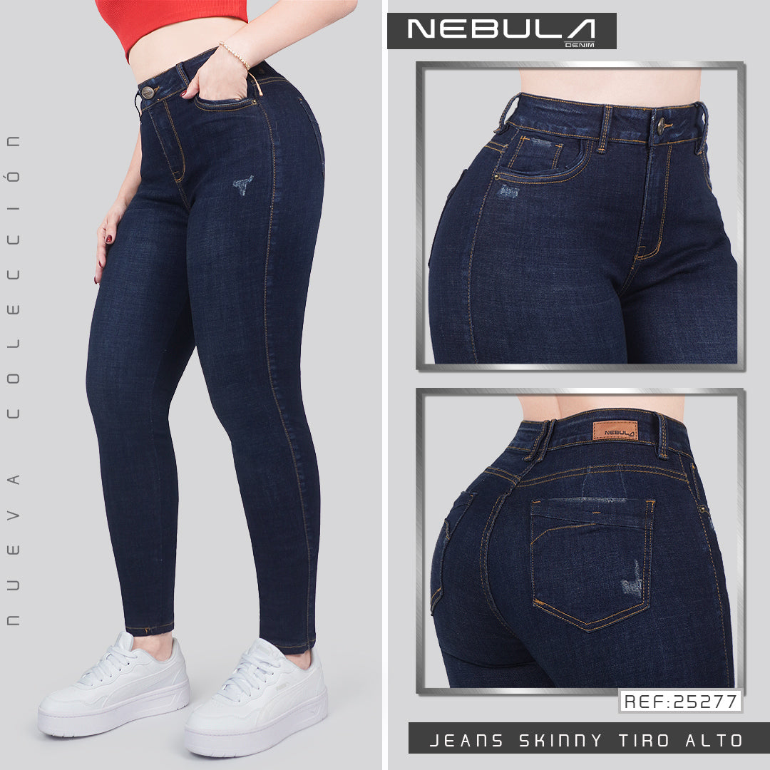 Jeans Skinny Tiro Alto 25277