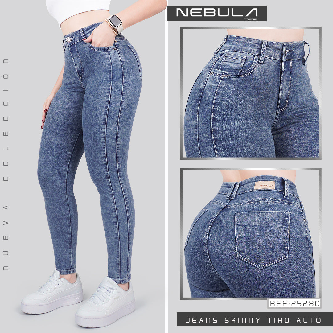 Jeans Skinny Tiro Alto 25280