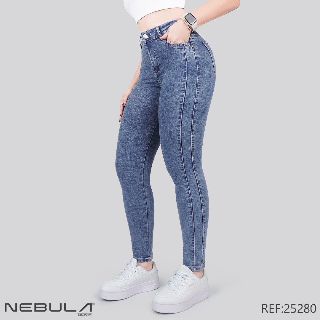 Jeans Skinny Tiro Alto 25280