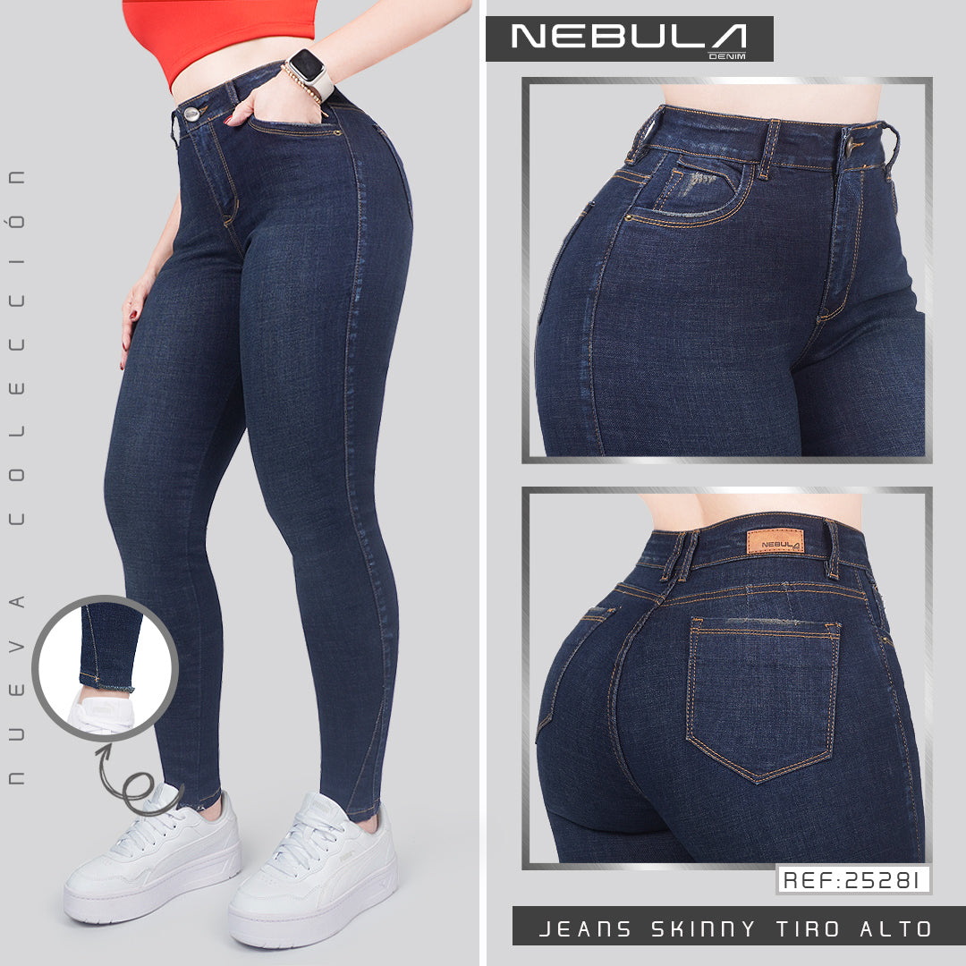 Jeans Skinny Tiro Alto 25281