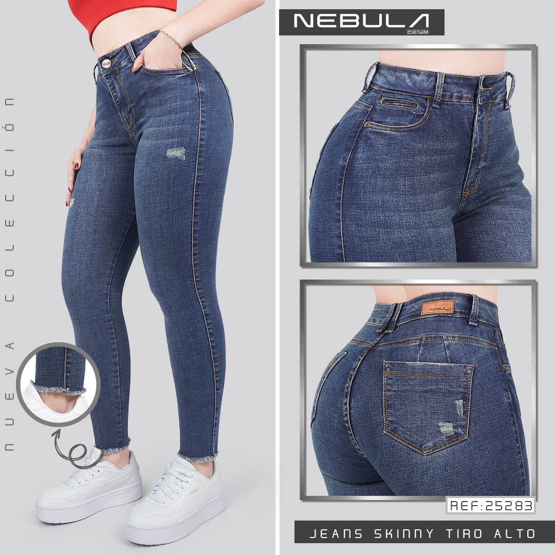 Jeans Skinny Tiro Alto 25283