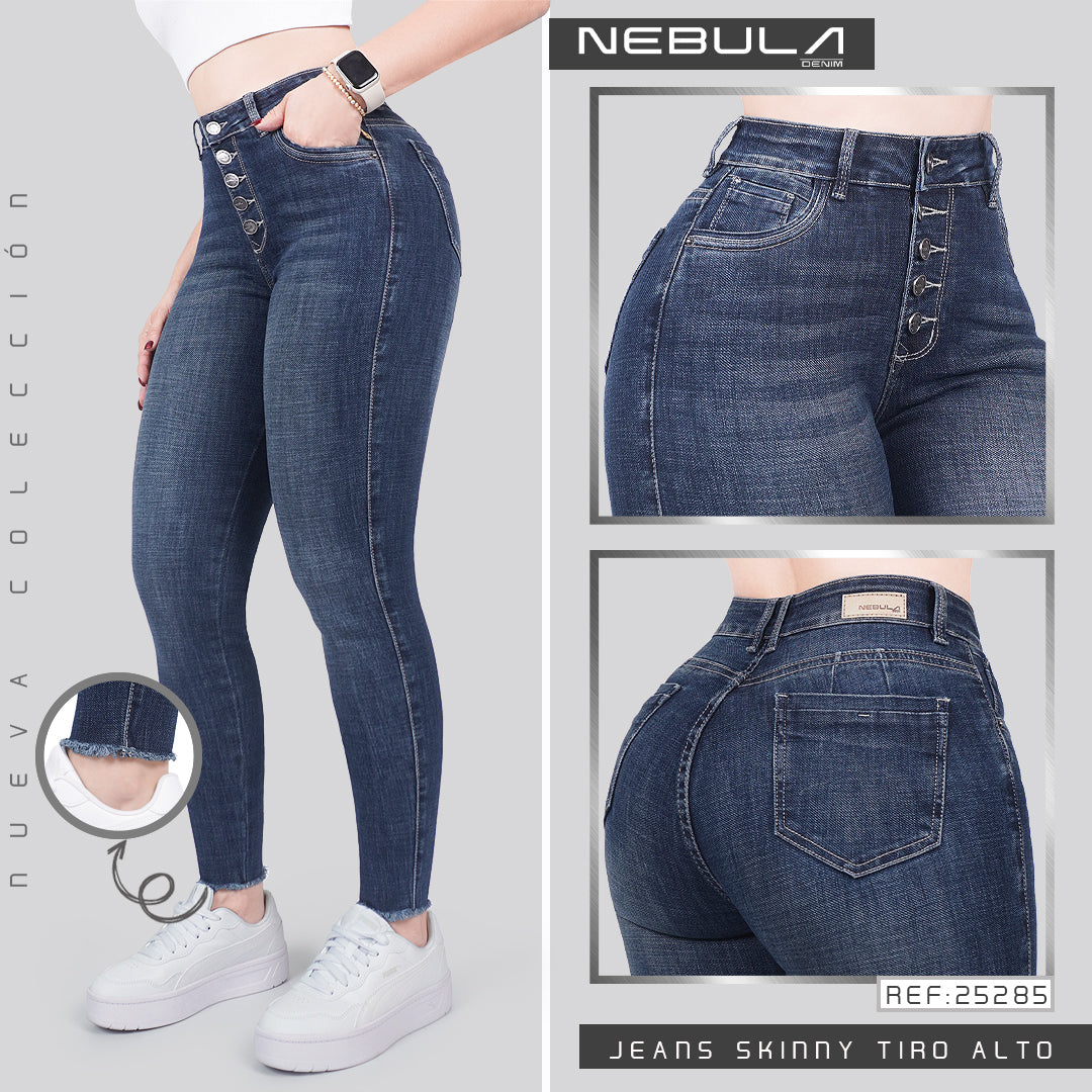 Jeans Skinny Tiro Alto 25285