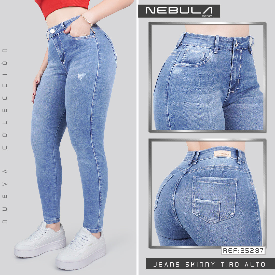 Jeans Skinny Tiro Alto 25287