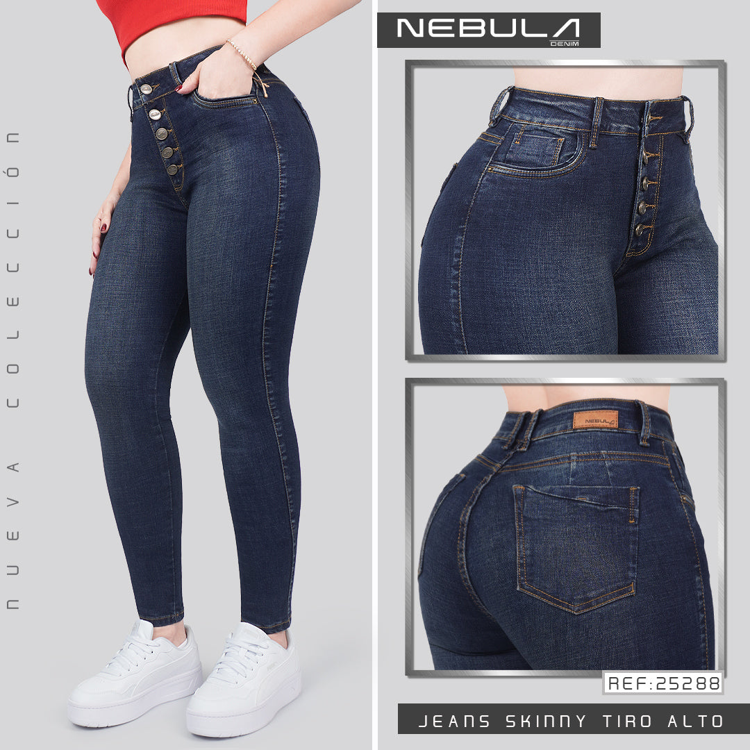 Jeans Skinny Tiro Alto 25288