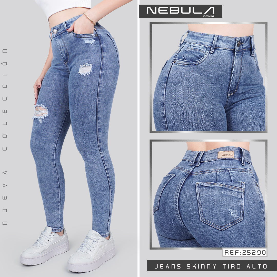 Jeans Skinny Tiro Alto 25290