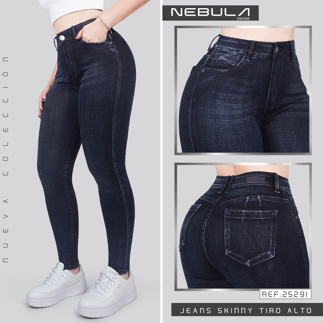 Jeans Skinny Tiro Alto 25291