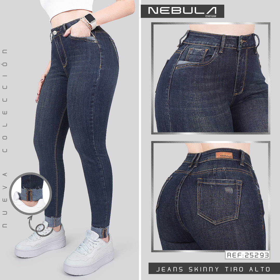 Jeans Skinny Tiro Alto 25293