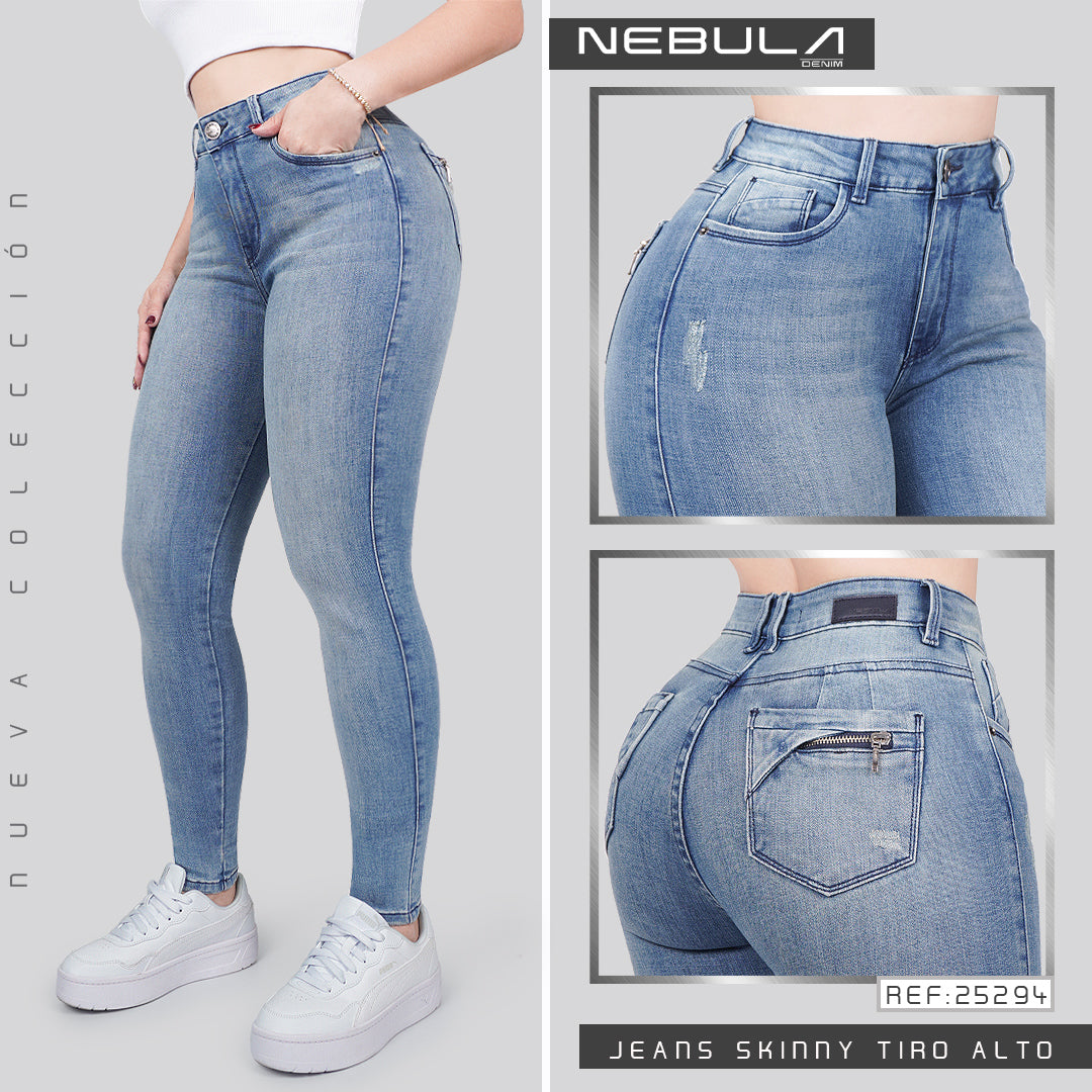 Jeans Skinny Tiro Alto 25294