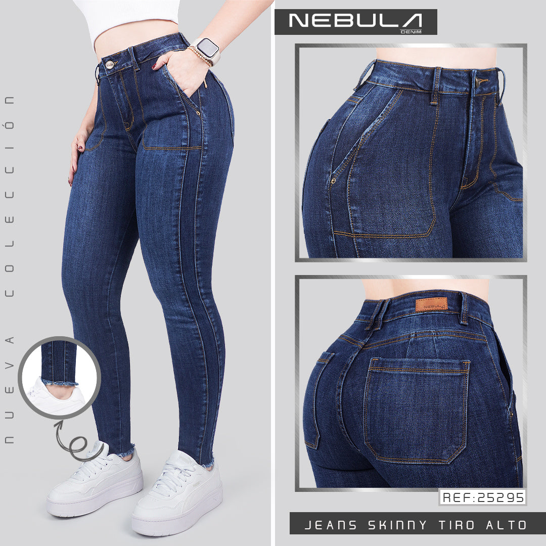 Jeans Skinny Tiro Alto 25295