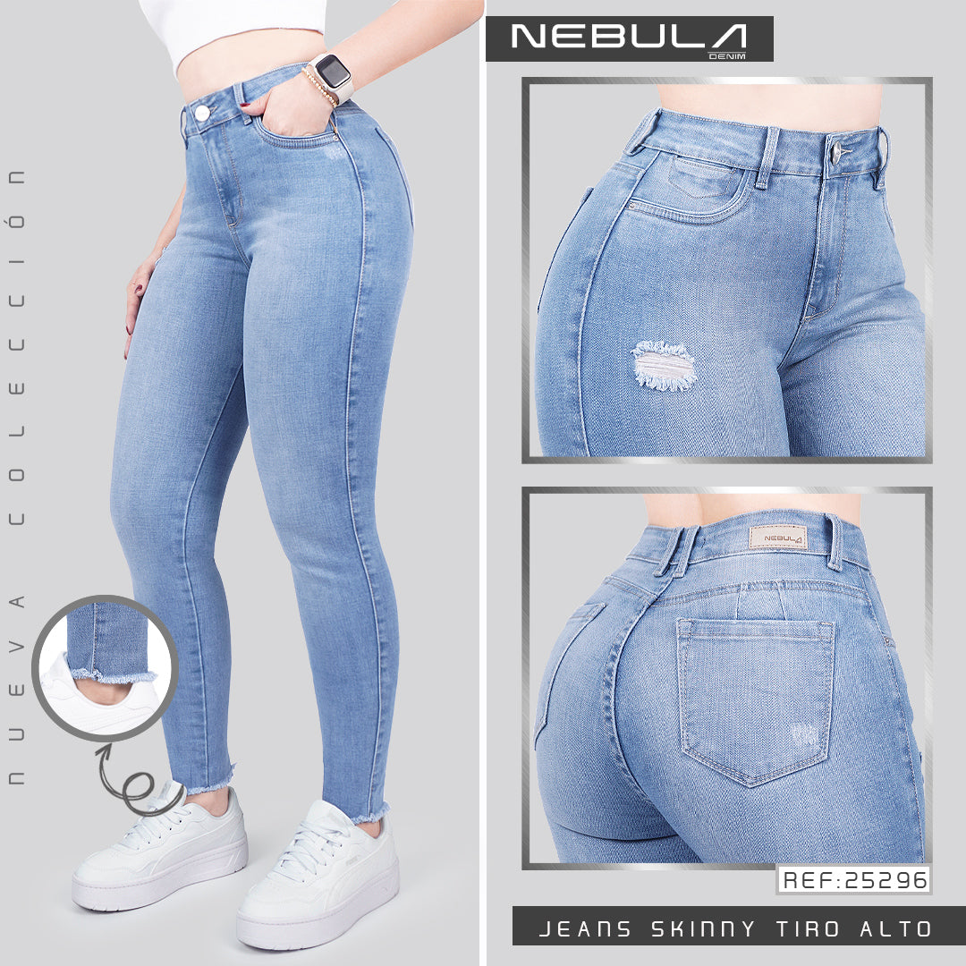 Jeans Skinny Tiro Alto 25296