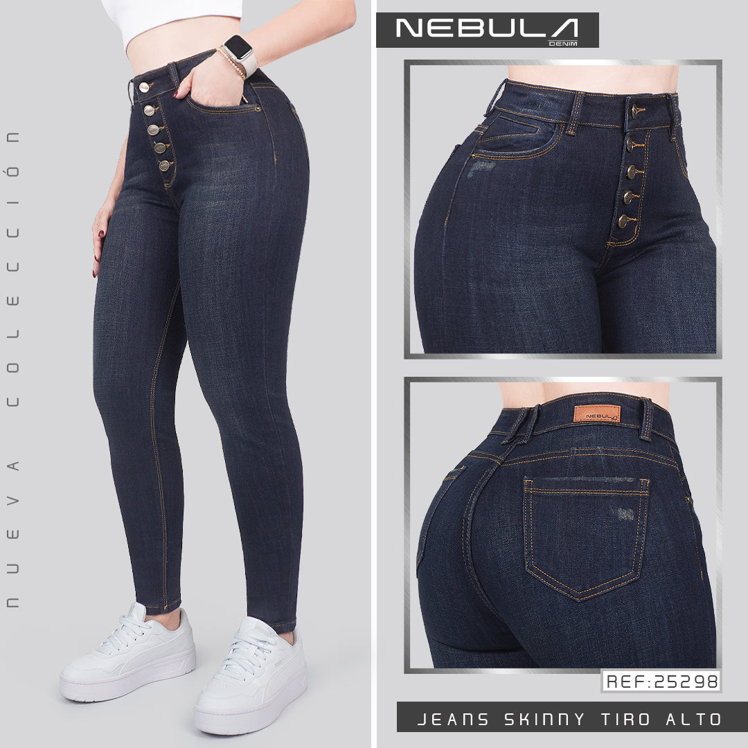 Jeans Skinny Tiro Alto 25298