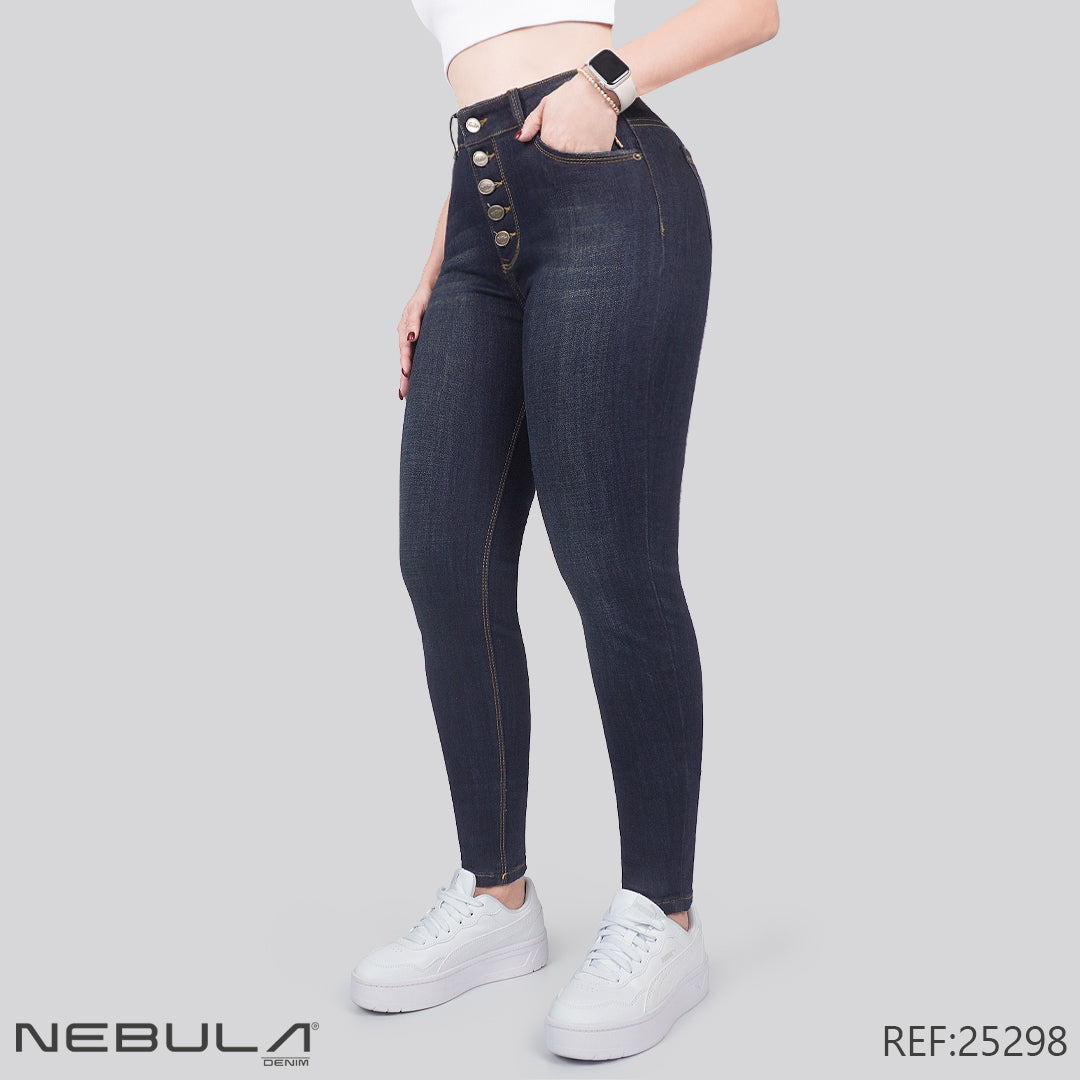 Jeans Skinny Tiro Alto 25298
