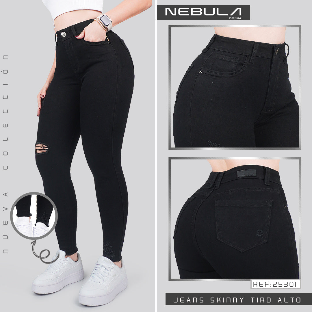 Jeans Skinny Tiro Alto 25301