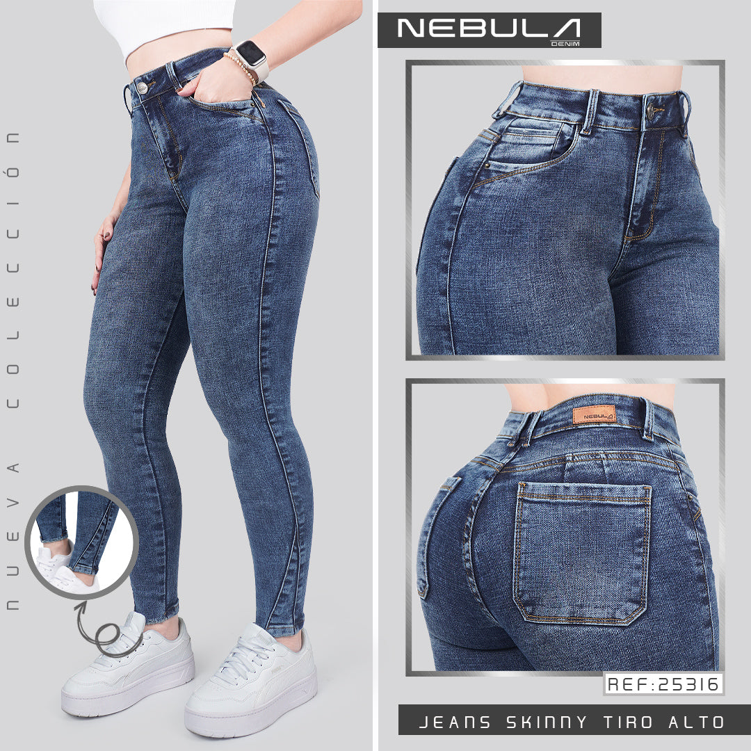 Jeans Skinny Tiro Alto 25316