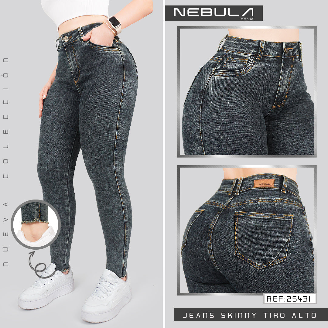 Jeans Skinny Tiro Alto 25431