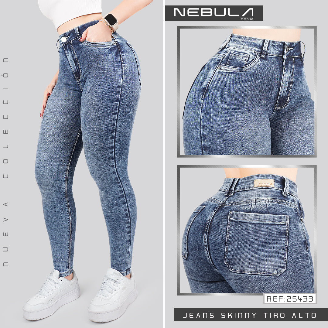 Jeans Skinny Tiro Alto 25433