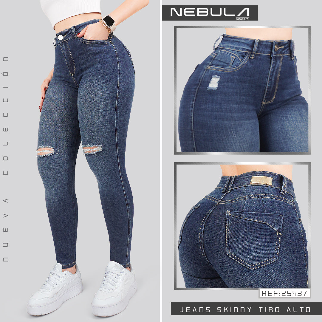Jeans Skinny Tiro Alto 25437