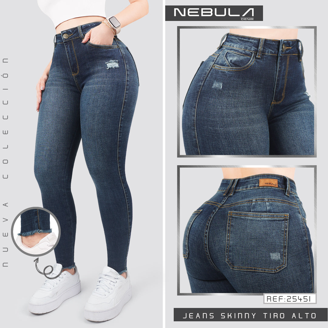 Jeans Skinny Tiro Alto 25451