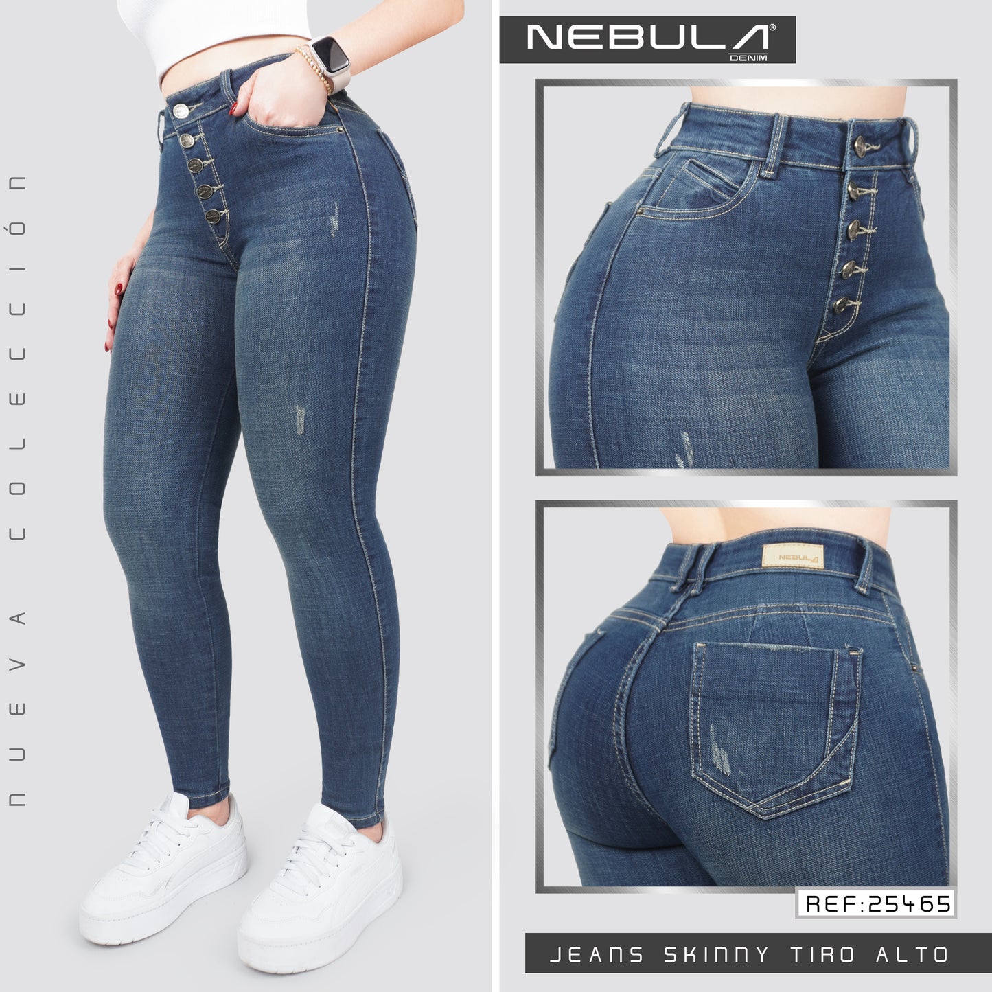 Jeans Skinny Tiro Alto 25465