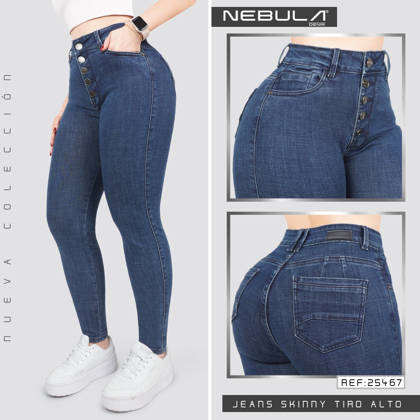 Jeans Skinny Tiro Alto 25467