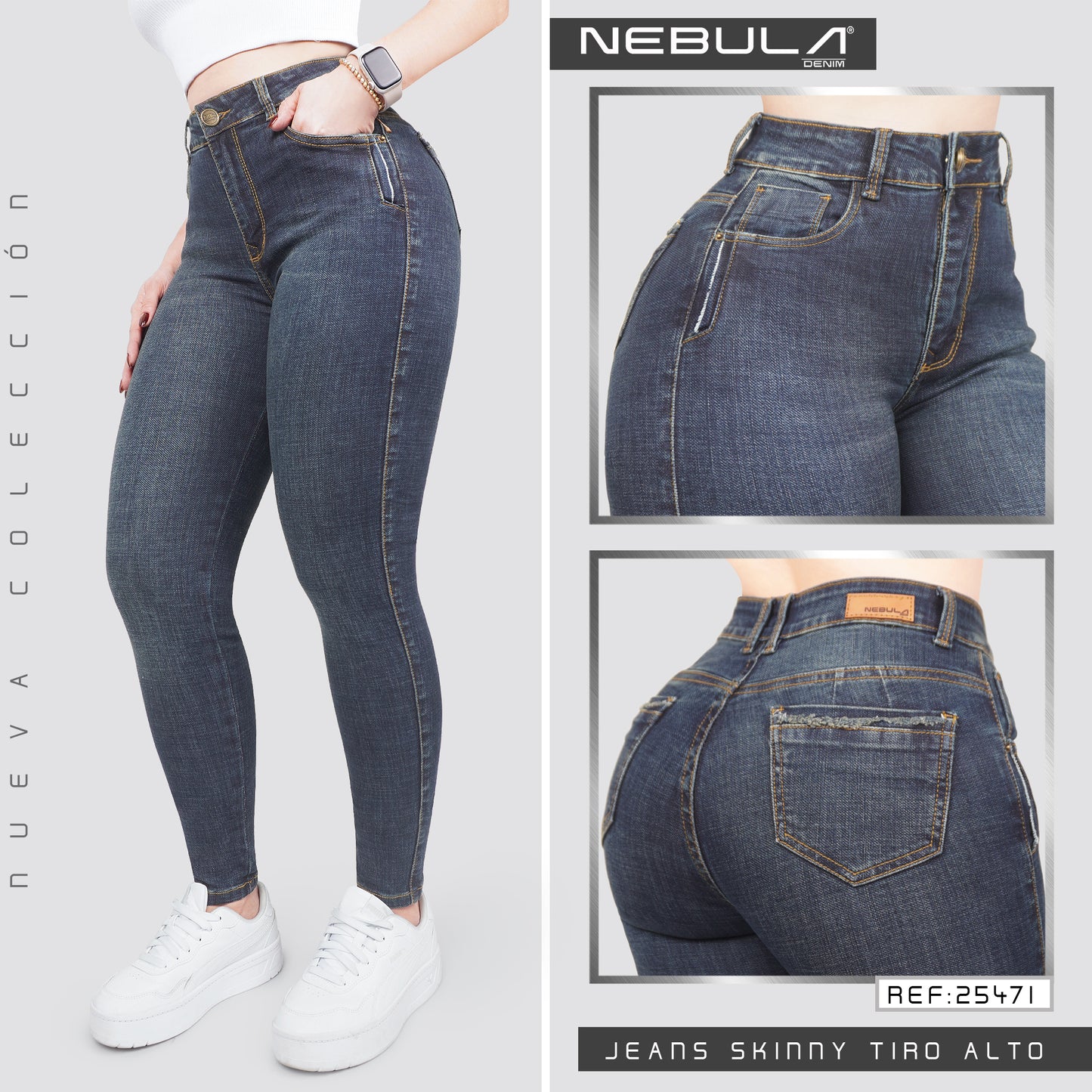 Jeans Skinny Tiro Alto 25471