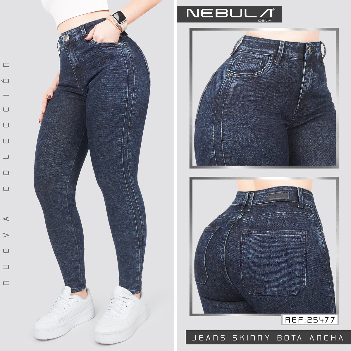 Jeans Skinny Tiro Alto 25477