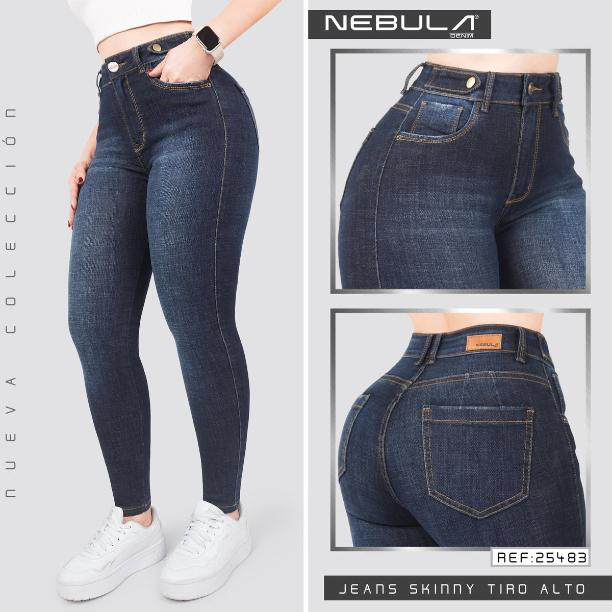 Jeans Skinny Tiro Alto 25483