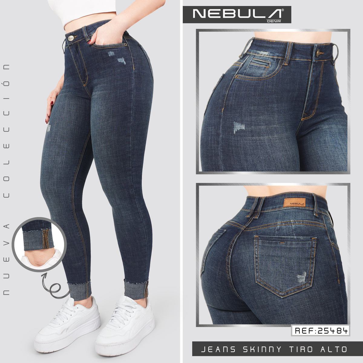 Jeans Skinny Tiro Alto 25484