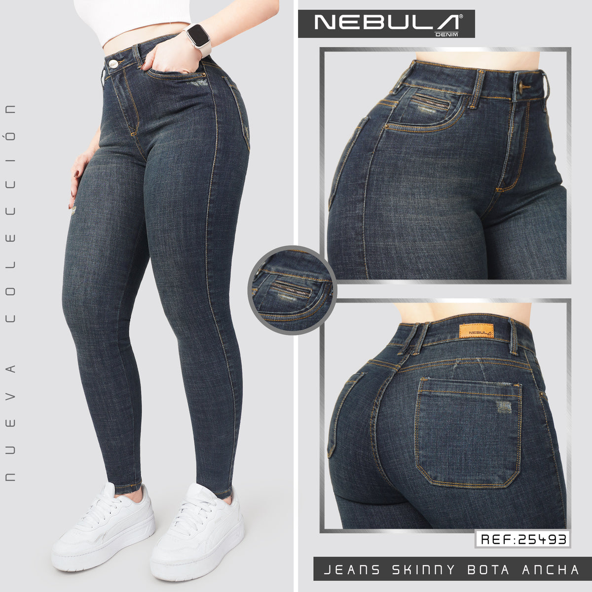 Jeans Skinny Tiro Alto 25493