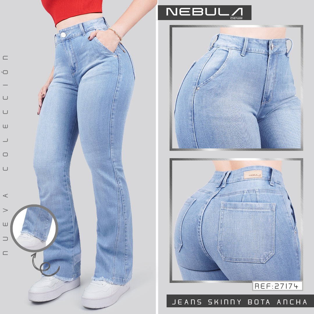 Jeans Skinny Bota Ancha 27174
