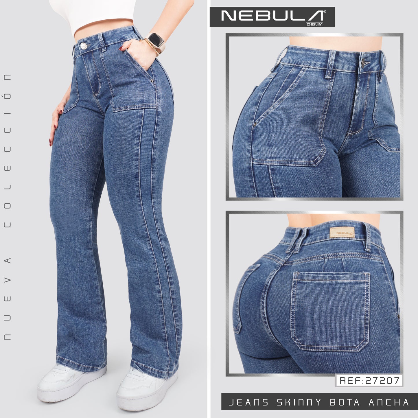 Jeans Skinny Bota Ancha 27207
