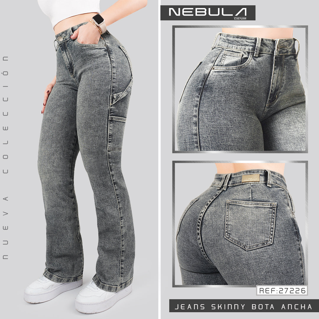 Jeans Skinny Bota Ancha 27226