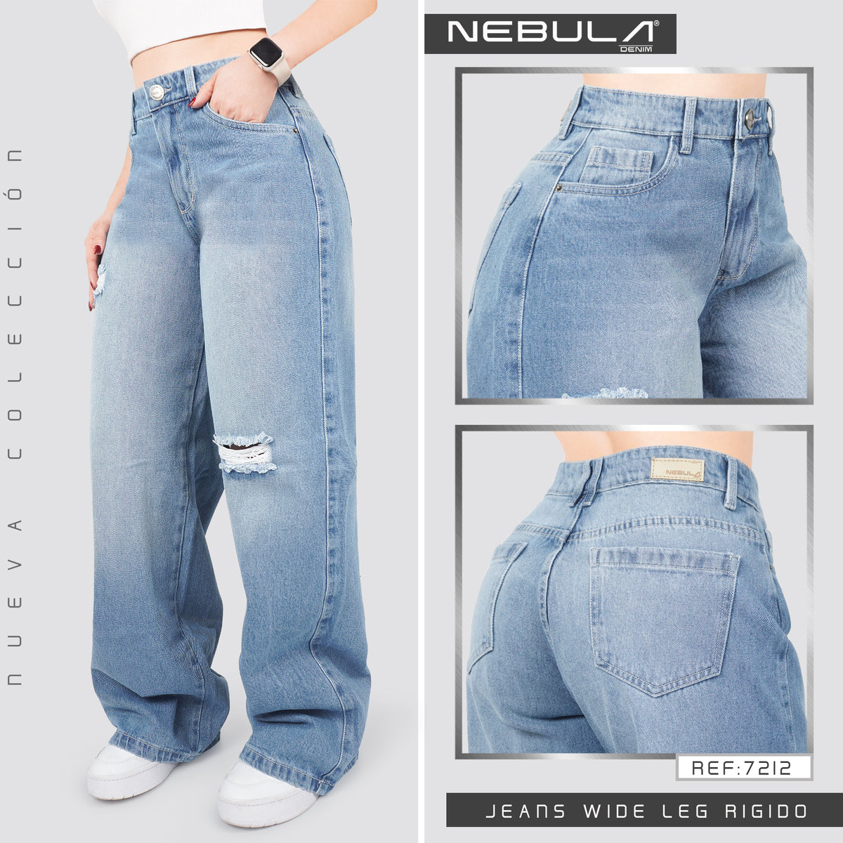 Jeans Wide Leg Rígido 7212