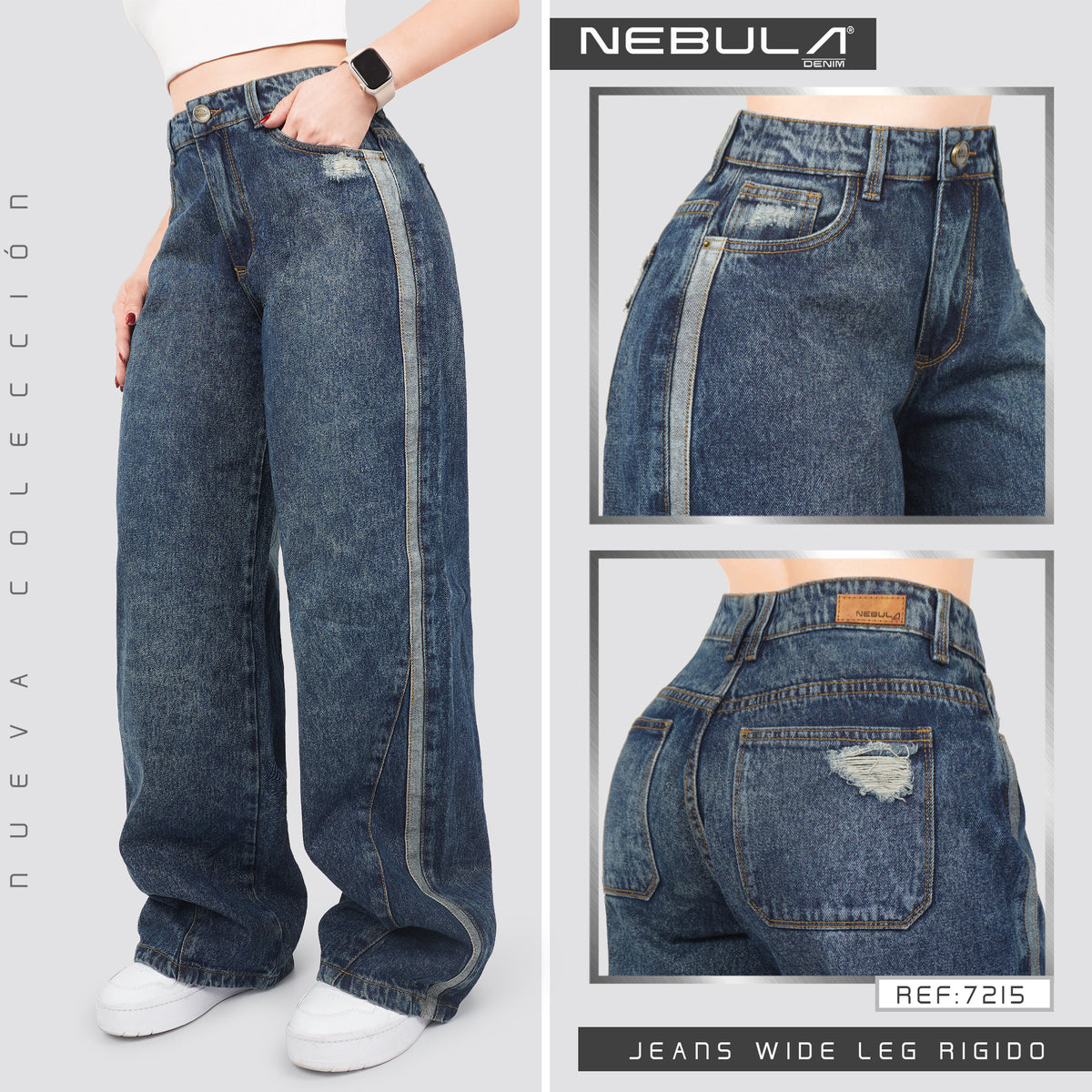 Jeans Wide Leg Rígido 7215