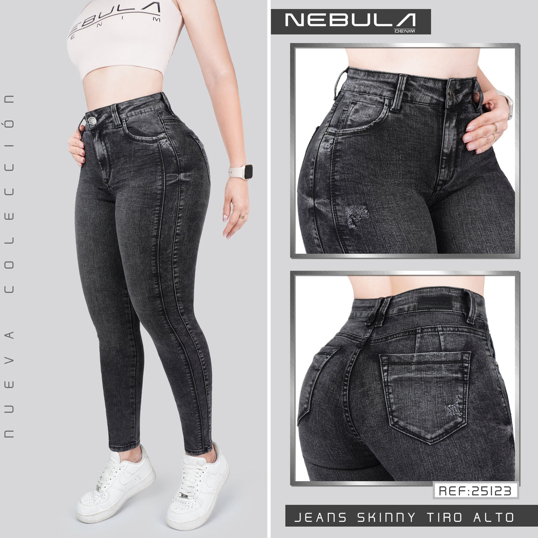 JEANS MUJER SKINNY TIRO ALTO 25123