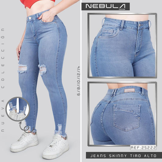 Jeans Skinny Tiro Alto 25222