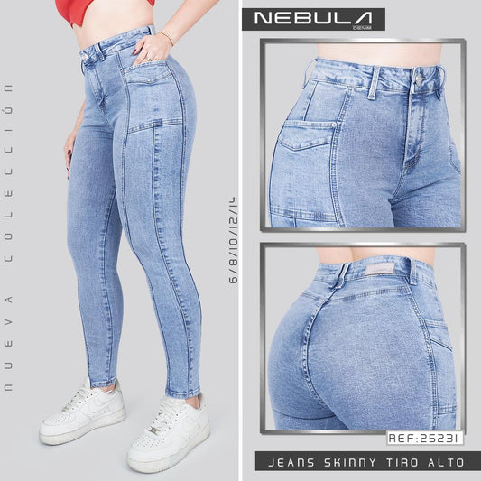 Jeans Skinny Tiro Alto 25231