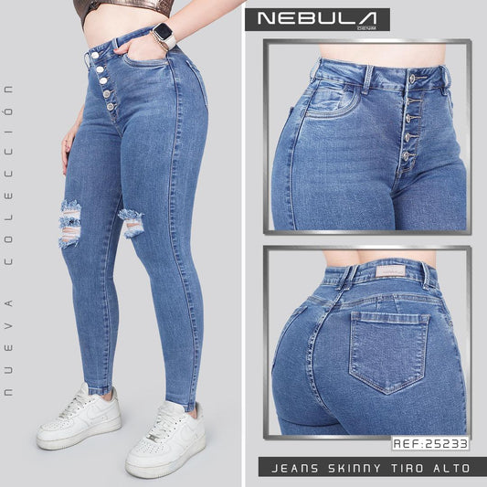 Jeans Skinny Tiro Alto 25233