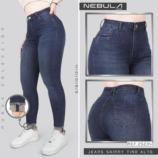 Jeans Skinny Tiro Alto 25234