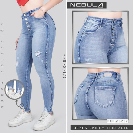 Jeans Skinny Tiro Alto 25237