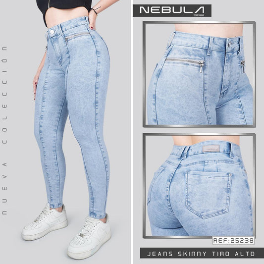 Jeans Skinny Tiro Alto 25238