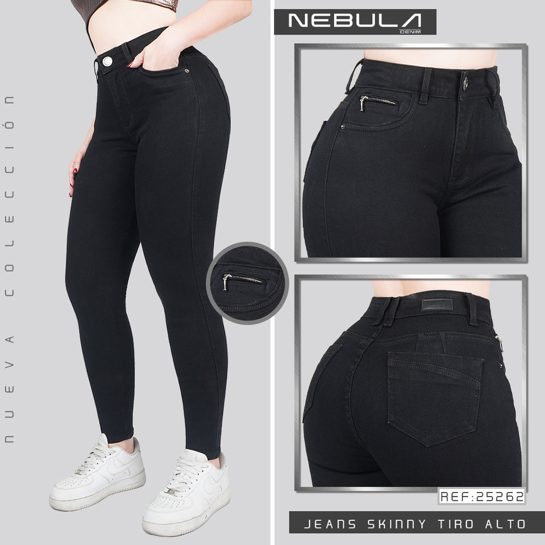 JEANS MUJER SKINNY TIRO ALTO 25262