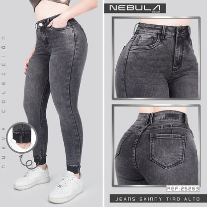 Jeans Skinny Tiro Alto 25263