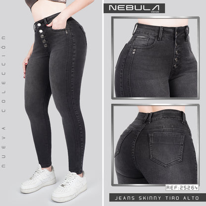 Jeans Skinny Tiro Alto 25264
