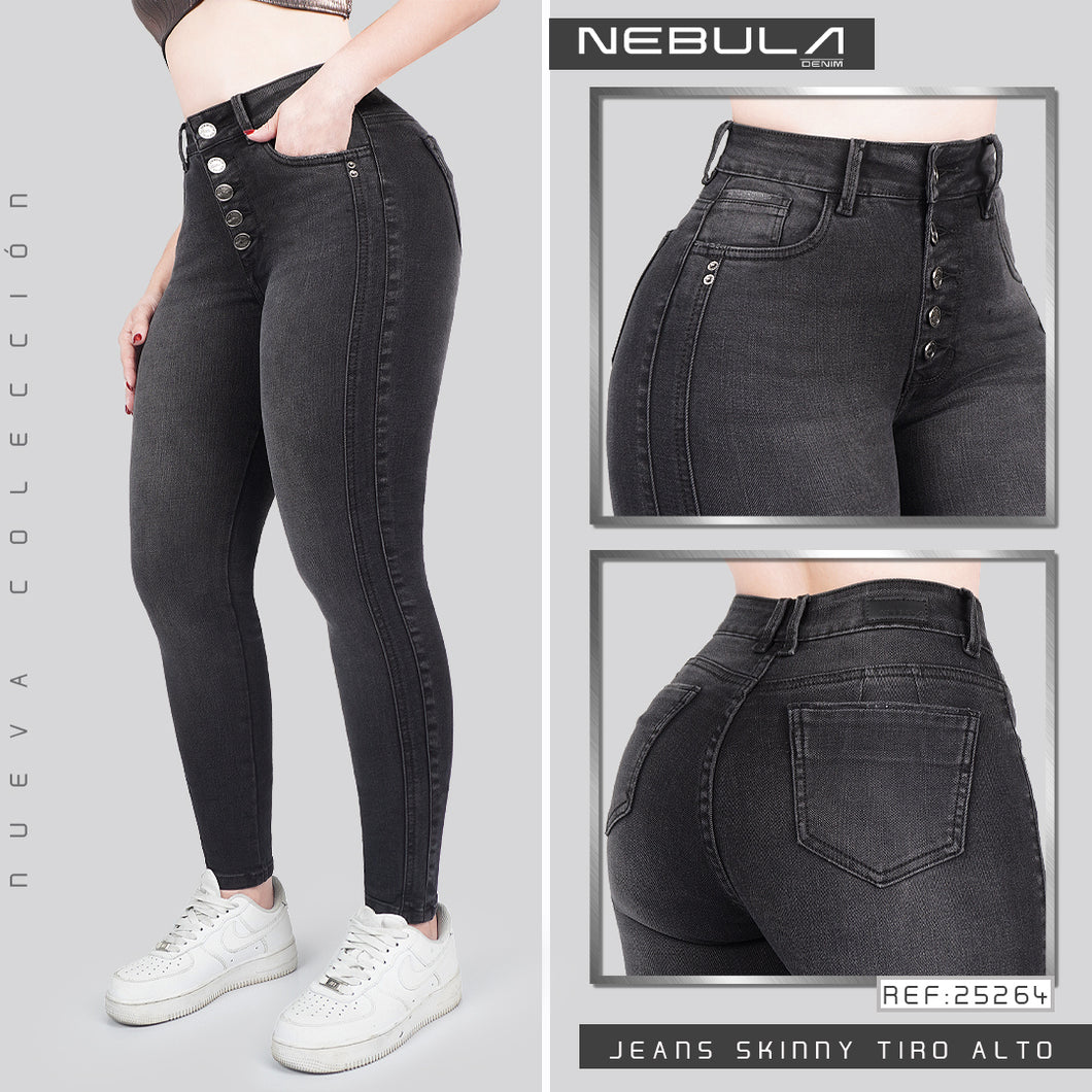 JEANS MUJER SKINNY TIRO ALTO 25264